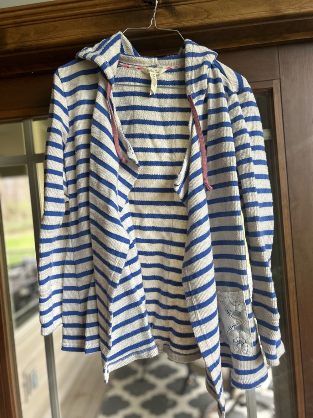 Matilda Jane Blue and White Striped Hooded Cardigan